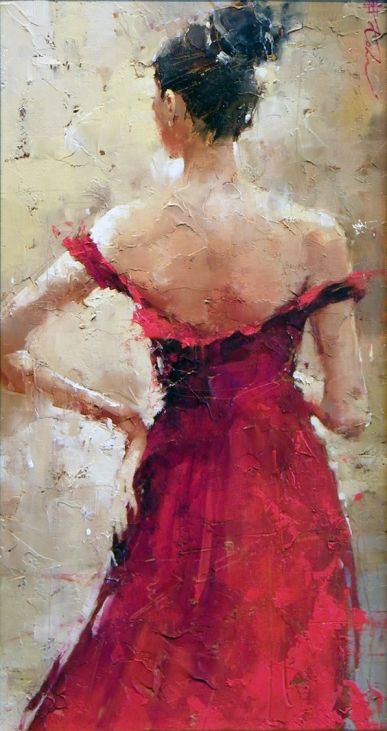 Andre Khon the bridesmaid oil on canvas